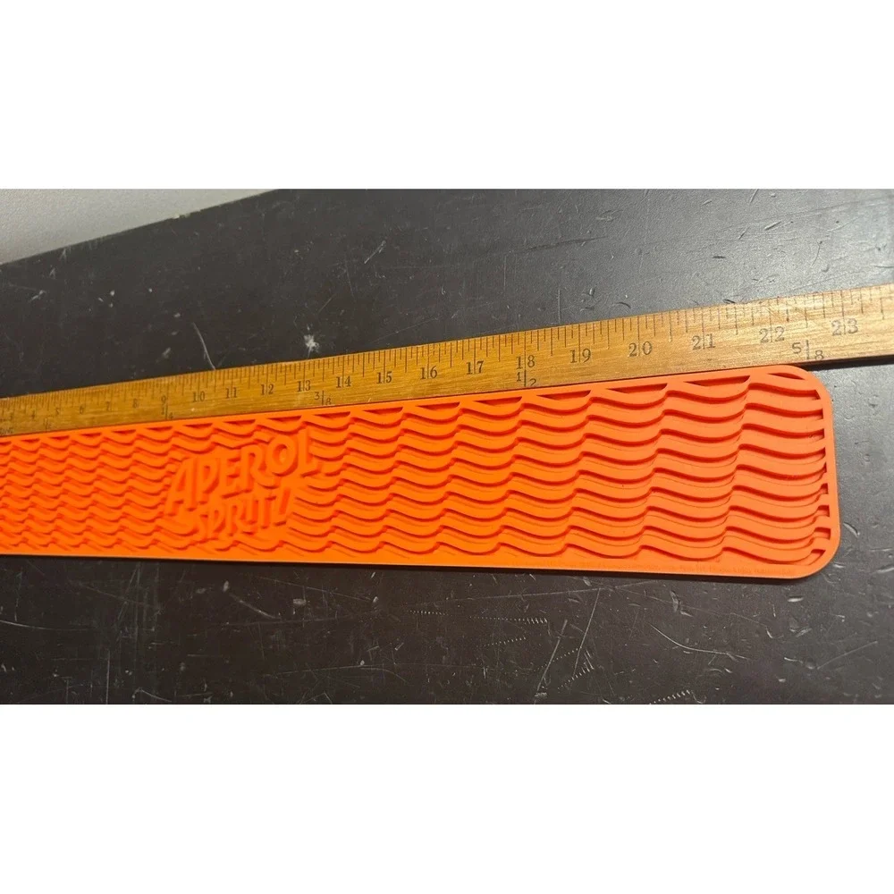 APEROL SPRITZ RUBBER BAR RAIL RUNNER SPILL COASTER MAT *BRAND NEW*‎ ORANGE